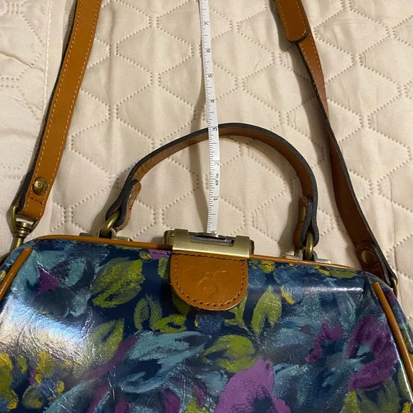 Patricia Nash Purple and Blue Floral Satchel - Picture 7 of 11
